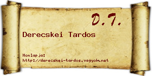 Derecskei Tardos névjegykártya